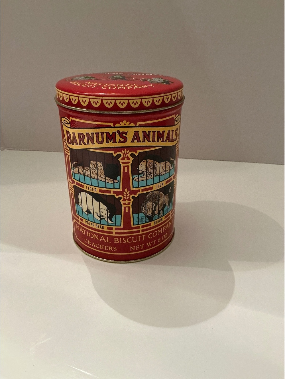 Vintage 1979 Nabisco Barnum’s Animal Cracker tin replica of 1914 design EUC